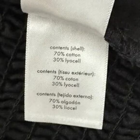 NWT WeWoreWhat Smocked Bandeau Top Sleeveless Zip Hook Eye‎ Back Closure M Black - Picture 12 of 16